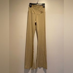 Tan Crossover Flared Aerie Leggings